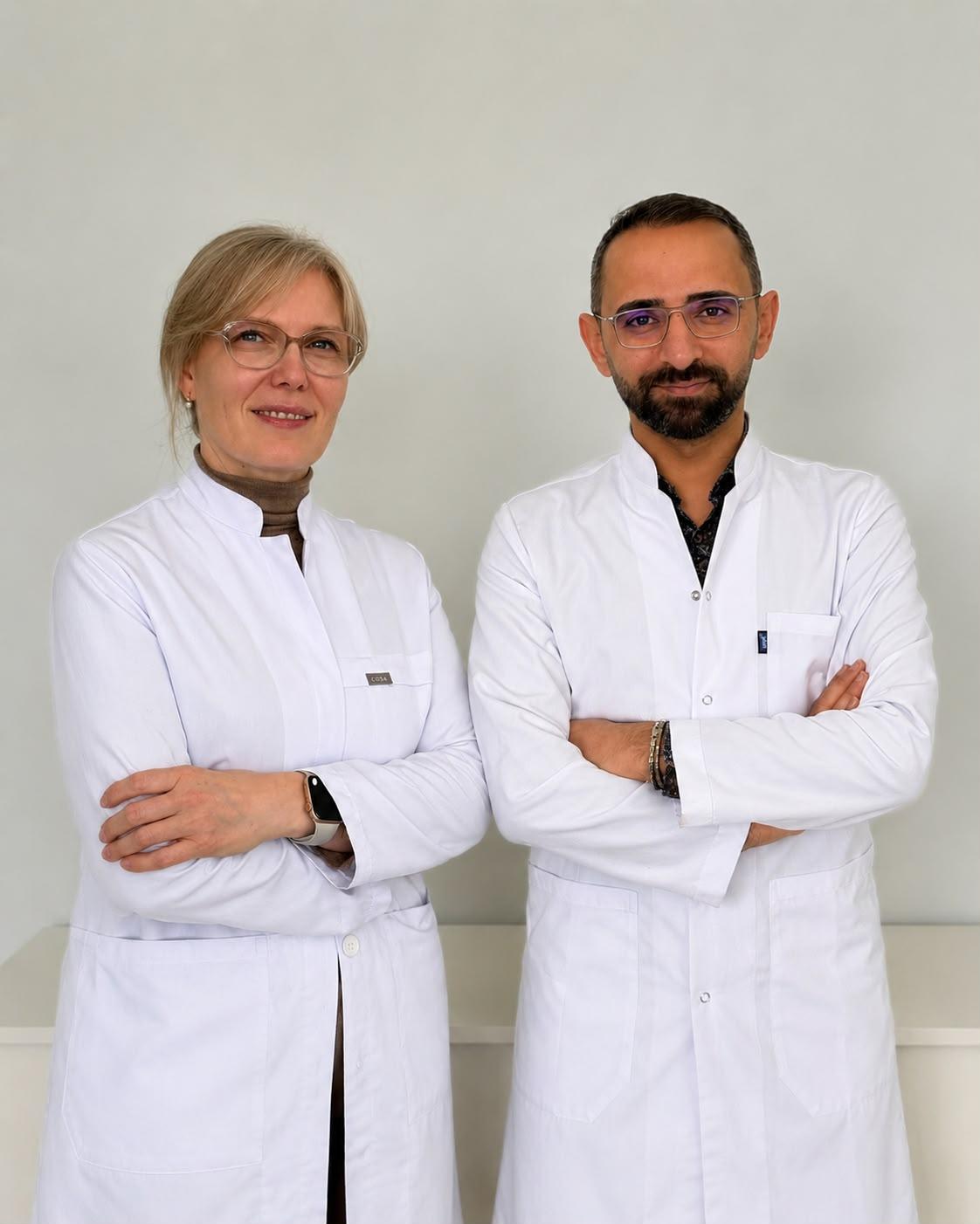Dr. Yunus Berent ve Uzm. Dr. Yanina Yasinetskaya — Viranşehir medikal estetik hekim kadrosu